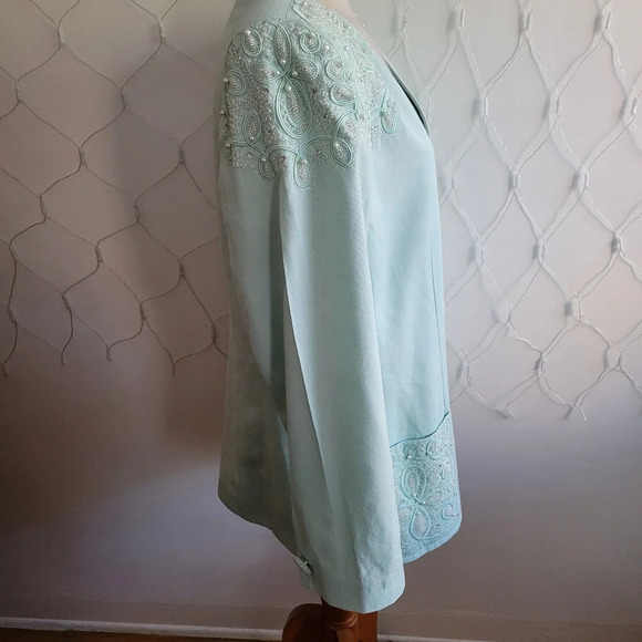 - Vintage Nolan Miller Oversized Beaded Blazer Jacket • Womens • Mint • Size 16 - Picture 3 of 7